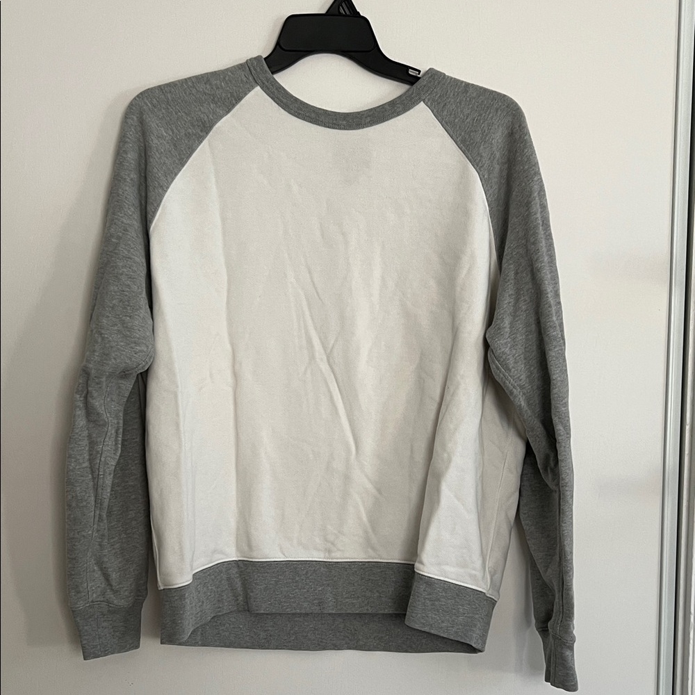 J.Crew Authentic Fleece Colorblocked Crewneck Sweatshirt raglan sleeve Size L